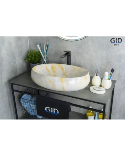 Раковина 59х40 см GID Stone Edition Mnc166