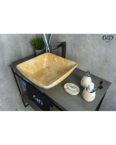 Раковина 41,5х41,5 см GID Stone Edition Mnc179