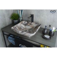 Раковина 41,5х41,5 см GID Stone Edition Mnc181