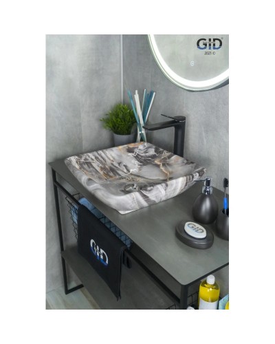 Раковина 41,5х41,5 см GID Stone Edition Mnc181