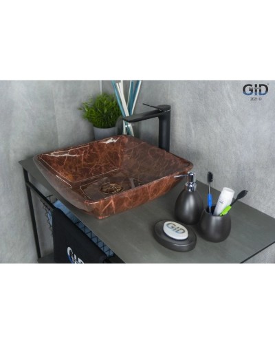 Раковина 41,5х41,5 см GID Stone Edition Mnc182