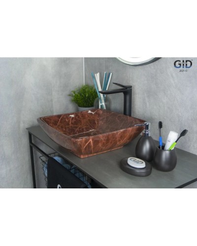 Раковина 41,5х41,5 см GID Stone Edition Mnc182
