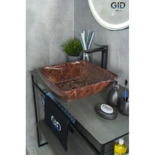 Раковина 41,5х41,5 см GID Stone Edition Mnc182
