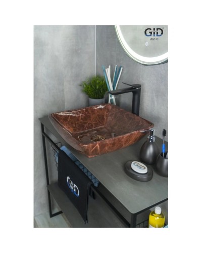 Раковина 41,5х41,5 см GID Stone Edition Mnc182