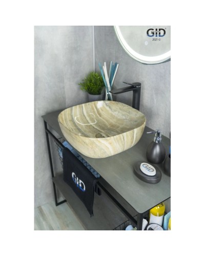 Раковина 42,5х42,5 см GID Stone Edition Mnc543