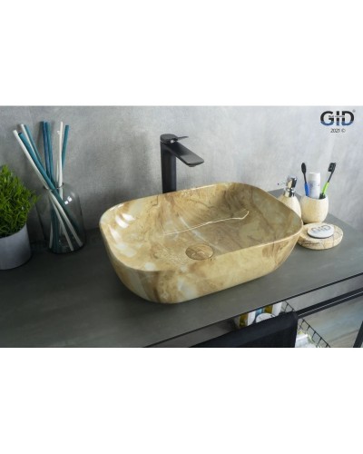 Раковина 45,5х32,5 см GID Stone Edition Mnc548