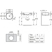 Раковина 45,5x45,5 см Roca Beyond 3270B9000