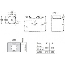 Раковина 45,5x45,5 см Roca Beyond 3270B9000