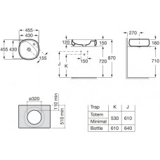 Раковина 45,5x45,5 см Roca Beyond 3270B9000
