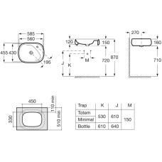 Раковина 58,5x45,5 см Roca Beyond 3270B8000