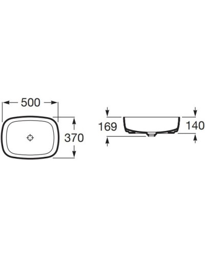 Раковина 50х37 см Roca Inspira Soft 327500000