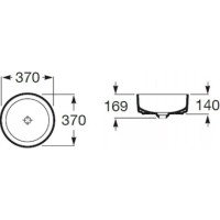 Раковина 37х37 см Roca Inspira Round 327523000