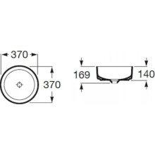 Раковина 37х37 см Roca Inspira Round 327523000