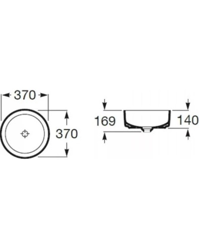 Раковина 37х37 см Roca Inspira Round 327523000