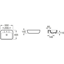 Раковина 55х40,5 см Roca Khroma 327653000