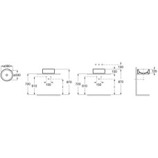 Раковина 39х39 см Roca Terra 32722D000