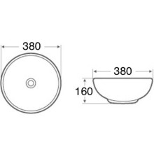 Раковина-чаша Mira 38 MR-6016 Белая