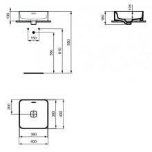 Раковина 40х40 см Ideal Standard Strada II T296301