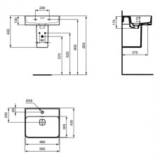 Раковина 50х43 см Ideal Standard Strada II T292801