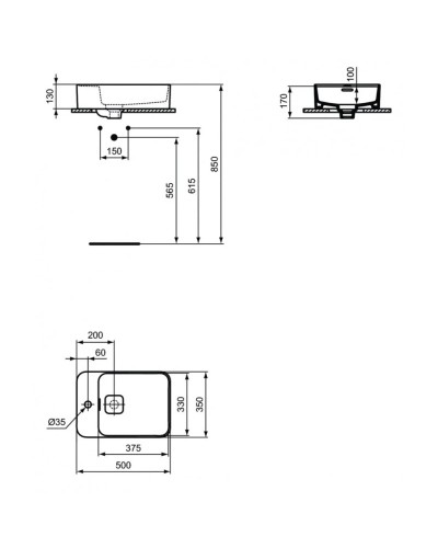Раковина 50х35 см Ideal Standard Strada II T296401