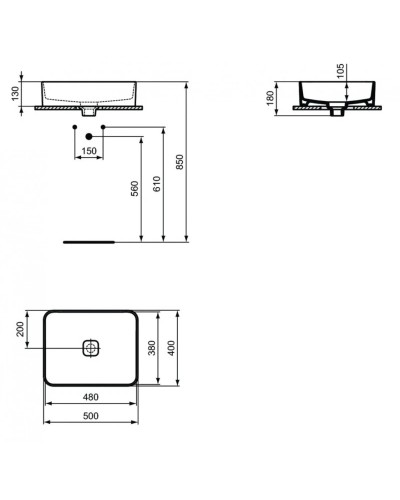 Раковина 50х40 см Ideal Standard Strada II T296701