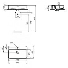 Раковина 60х40 см Ideal Standard Strada II T299801