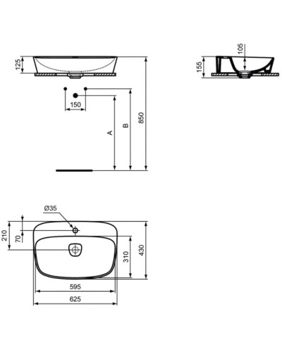 Раковина 62,5х43 см Ideal Standard Dea T044501