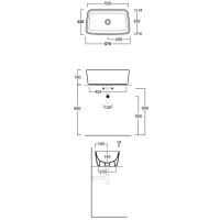 Раковина 57x32 см Simas Degrade  DE10nero