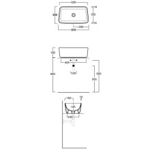 Раковина 57x32 см Simas Degrade  DE10nero