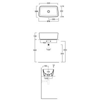 Раковина 57x32 см Simas Degrade DE10bi