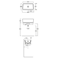 Раковина 57x32 см Simas Degrade DE10bi