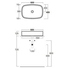 Раковина 60x40 см Simas Folio FO04bi