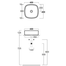 Раковина 40x40 см Simas Folio FO03bi
