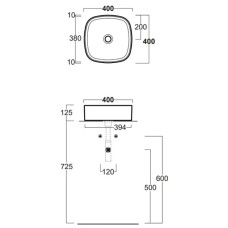 Раковина 40x40 см Simas Folio FO03bi
