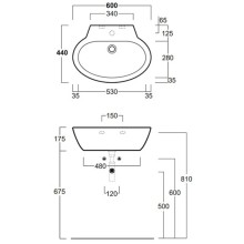 Раковина 60x44 см Simas Lft Spazio LFT24bix0