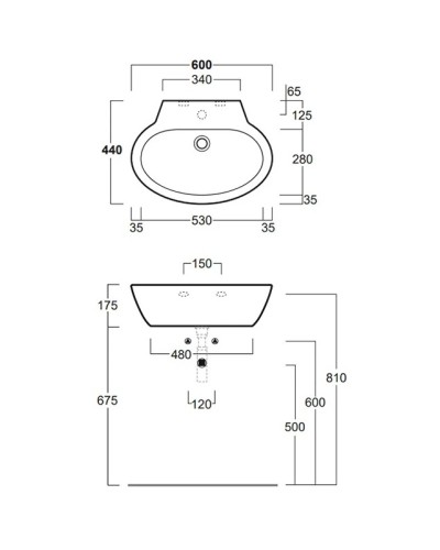 Раковина 60x44 см Simas Lft Spazio LFT24bix0