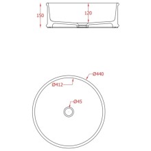 Раковина 44x44 см Artceram Atelier ATL001 43 00