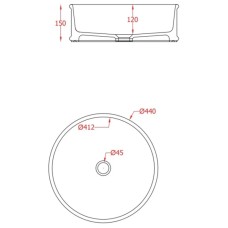 Раковина 44x44 см Artceram Atelier ATL001 43 00