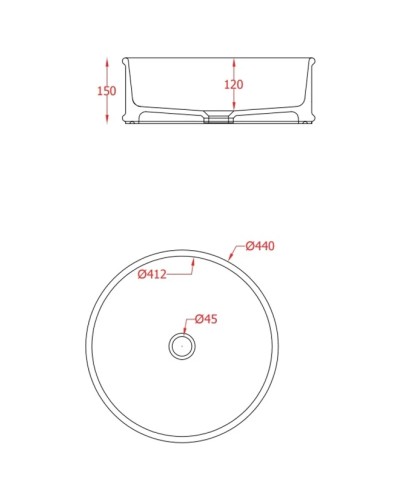 Раковина 44x44 см Artceram Atelier ATL001 37 00