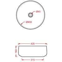 Раковина 42x42 см Artceram Cognac COL001 18 00 ombra cipro naturale
