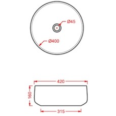 Раковина 42x42 см Artceram Cognac COL001 18 00 ombra cipro naturale