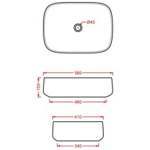 Раковина 56x41 см Artceram Cognac COL009 12 00