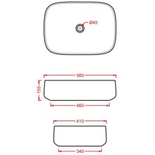 Раковина 56x41 см Artceram Cognac COL009 38 00
