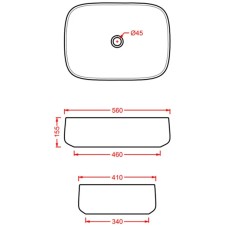 Раковина 56x41 см Artceram Cognac COL009 38 00