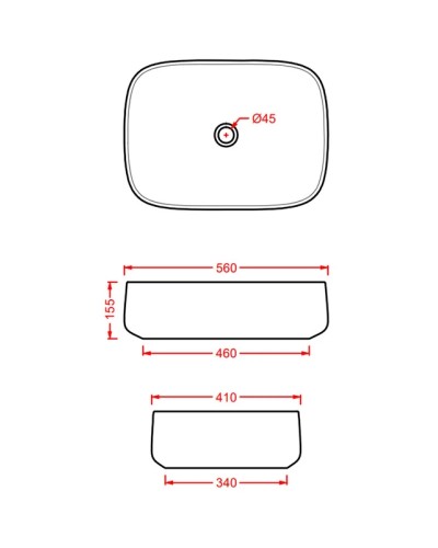 Раковина 56x41 см Artceram Cognac COL009 38 00
