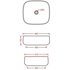 Раковина 46x41 см Artceram Cognac COL007 42 00 petrolio