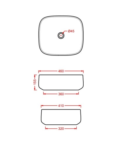 Раковина 46x41 см Artceram Cognac COL007 05 00