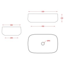 Раковина 55x35 см Artceram Cognac COL008 12 00