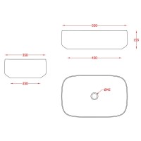 Раковина 55x35 см Artceram Cognac COL008 03 00