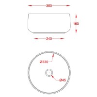 Раковина 35x35 см Artceram Cognac COL004 13 00